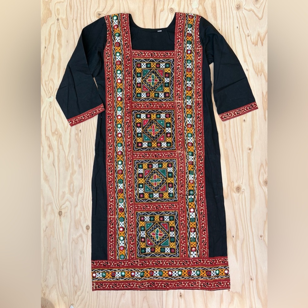 handmade filipiniana dress with colorful embroidery